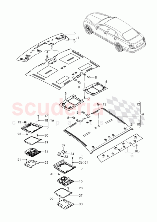 Part Diagram for Bentley 3Y5 867 329 B