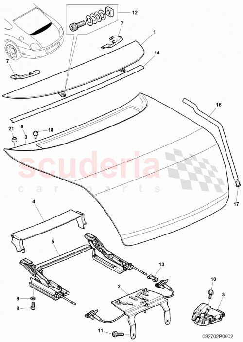 Part Diagram for Bentley 1C0827658