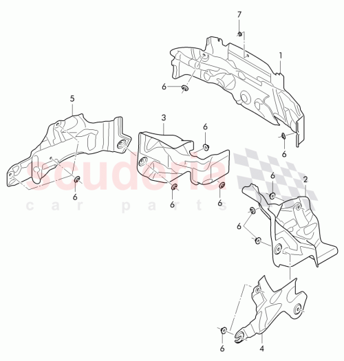 Part Diagram for Bentley 3W0 825 621 A