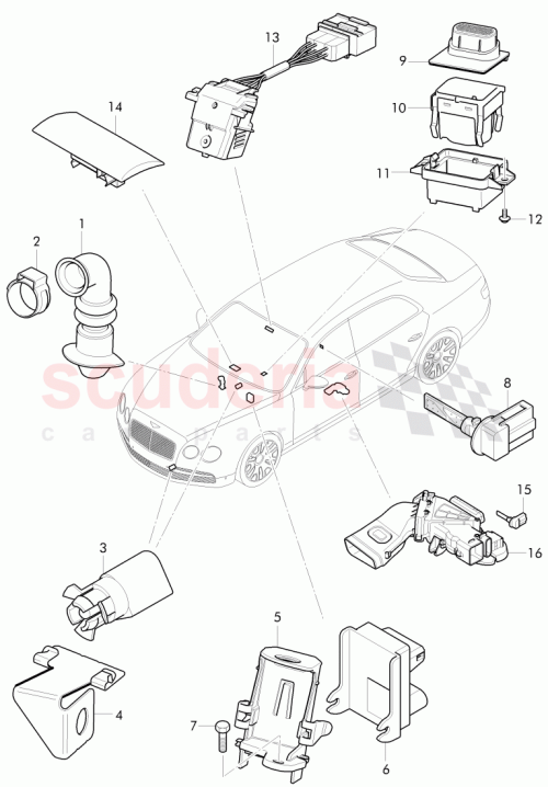 Part Diagram for Bentley 3W3853189