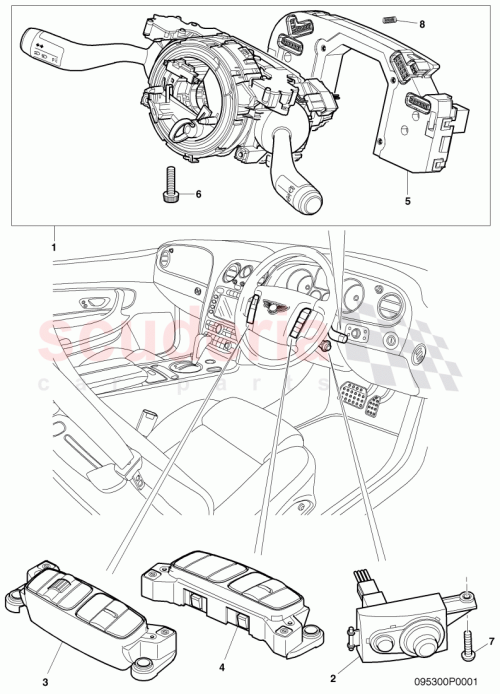 Part Diagram for Bentley 7L6953549L