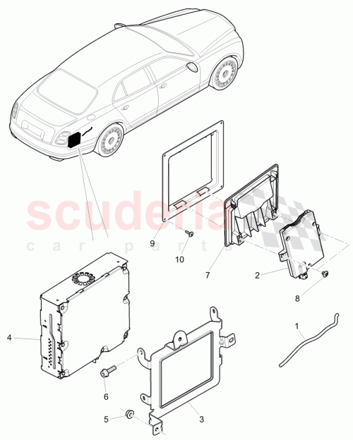 Part Diagram for Bentley 4F0 919 129 G