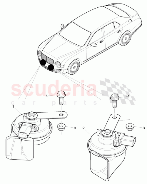 Part Diagram for Bentley 3Y0951168B