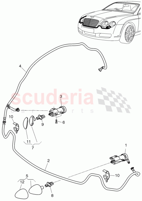 Part Diagram for Bentley 3W0955103A