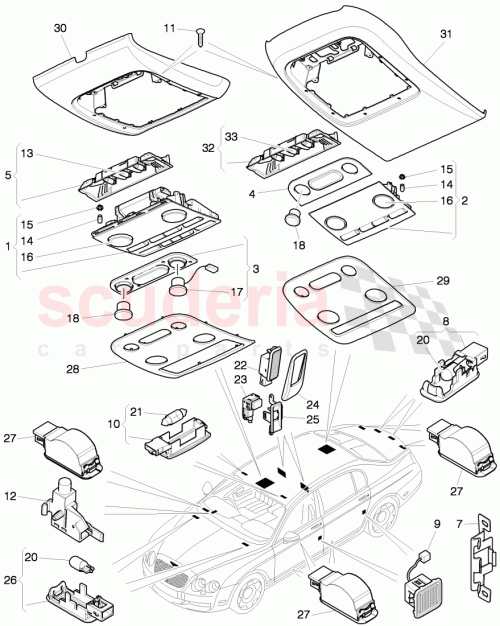 Part Diagram for Bentley 3W5959527AM