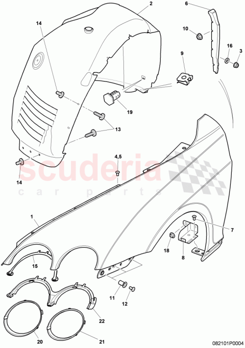 Part Diagram for Bentley 3W7809957A