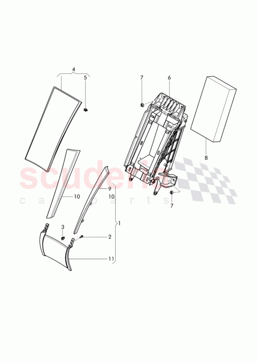 Part Diagram for Bentley 3W8 885 526 A