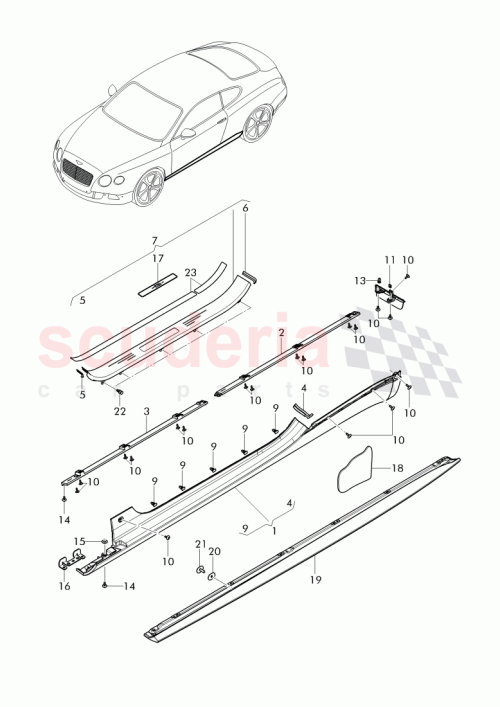 Part Diagram for Bentley 3W8 853 537 AR