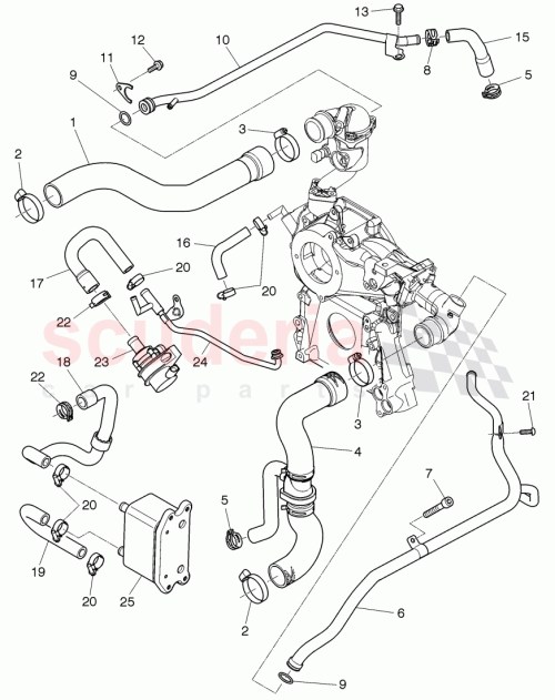 Part Diagram for Bentley 07V121046A