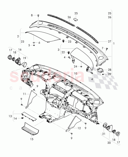 Part Diagram for Bentley 3W2858452G