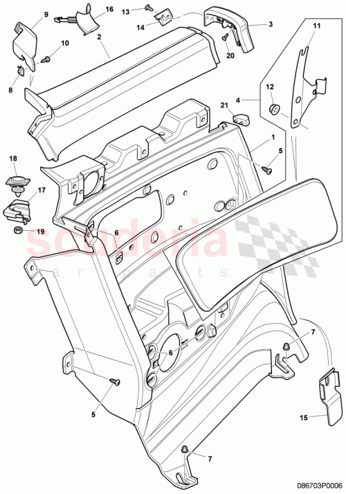 Part Diagram for Bentley 3W3 868 110 F