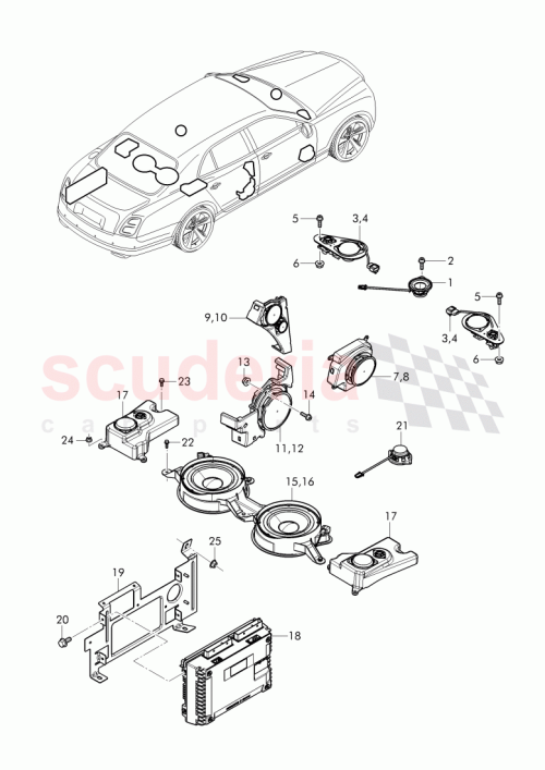 Part Diagram for Bentley 3Y0 035 398 H