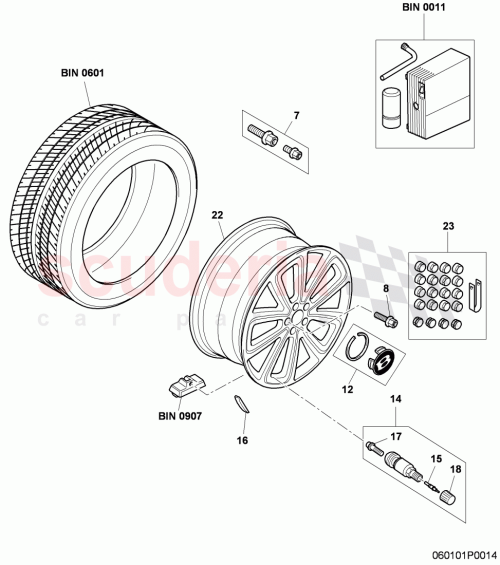 Part Diagram for Bentley 3W0601025DF