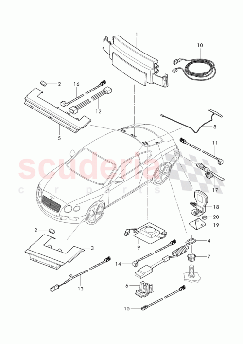 Part Diagram for Bentley 3W1 998 525