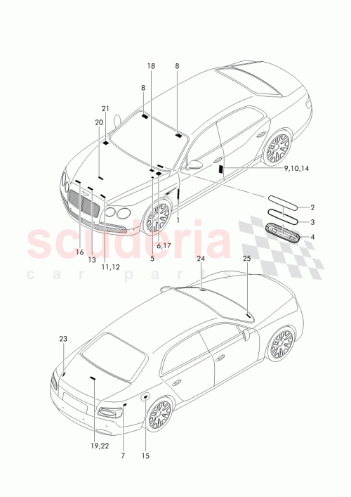 Part Diagram for Bentley 4W0 010 024 D