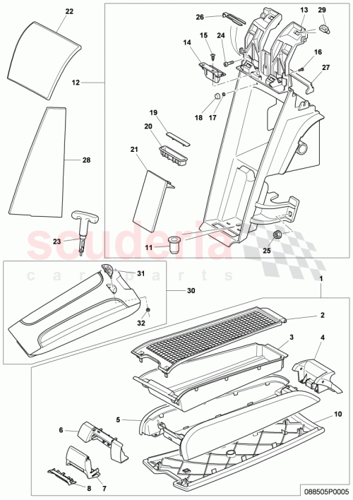 Part Diagram for Bentley 3W7885615B
