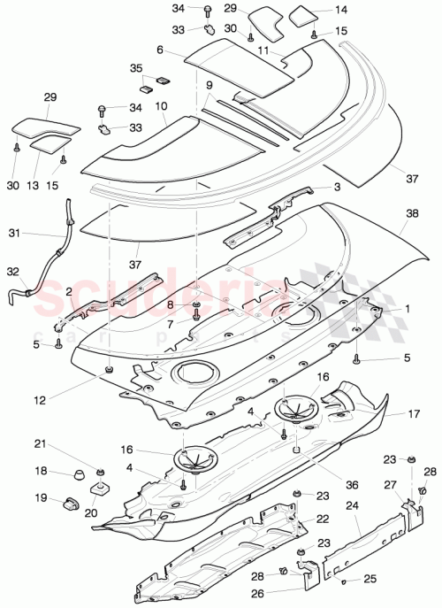 Part Diagram for Bentley 3W7825377B