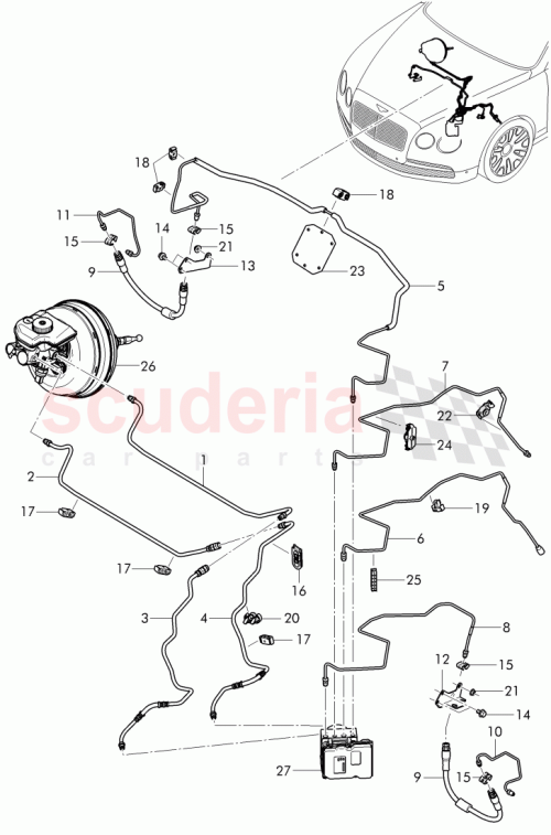 Part Diagram for Bentley 3W2 614 683