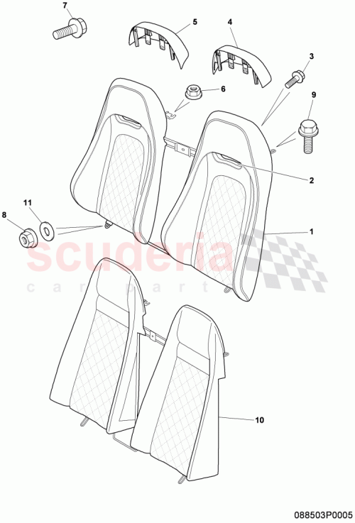 Part Diagram for Bentley 3W7885746