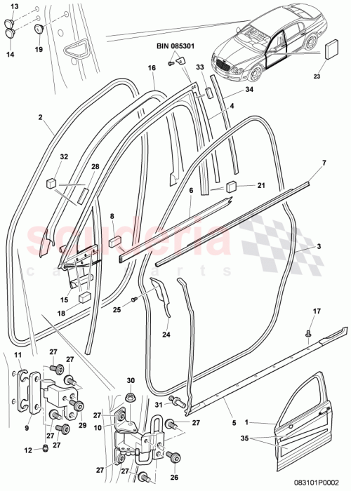 Part Diagram for Bentley 3W8837722
