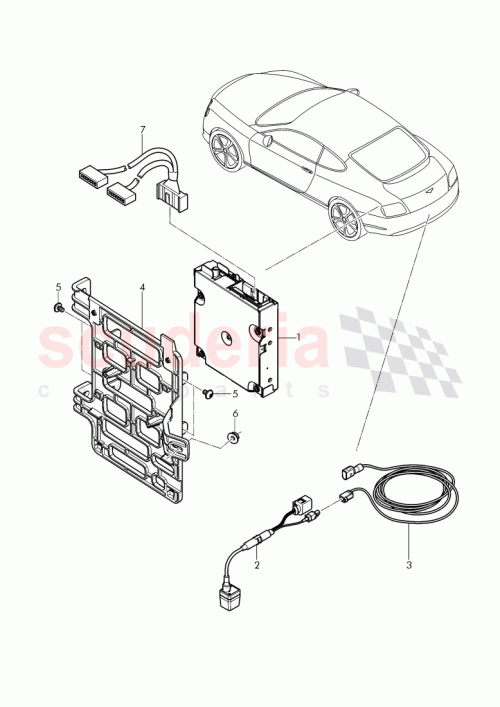 Part Diagram for Bentley 3W3 907 301 D