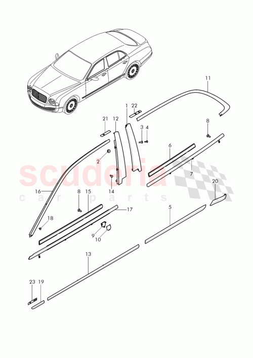 Part Diagram for Bentley 3Y5 837 643 C