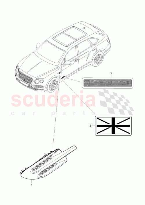 Part Diagram for Bentley 36A821274E