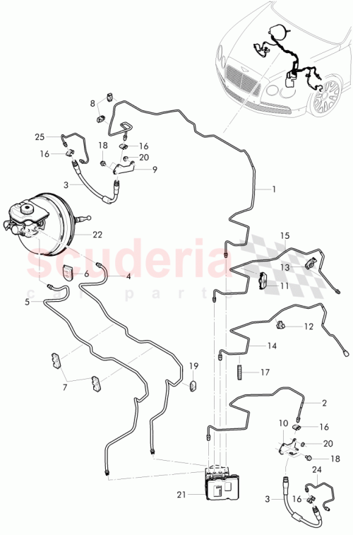 Part Diagram for Bentley 3W1 614 721 N