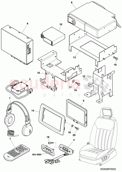 Part Diagram for Bentley 3W5 906 321 B
