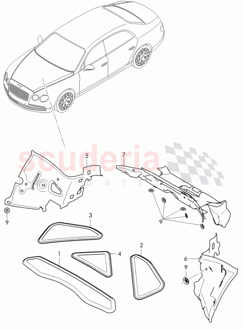 Part Diagram for Bentley 3W1 864 907