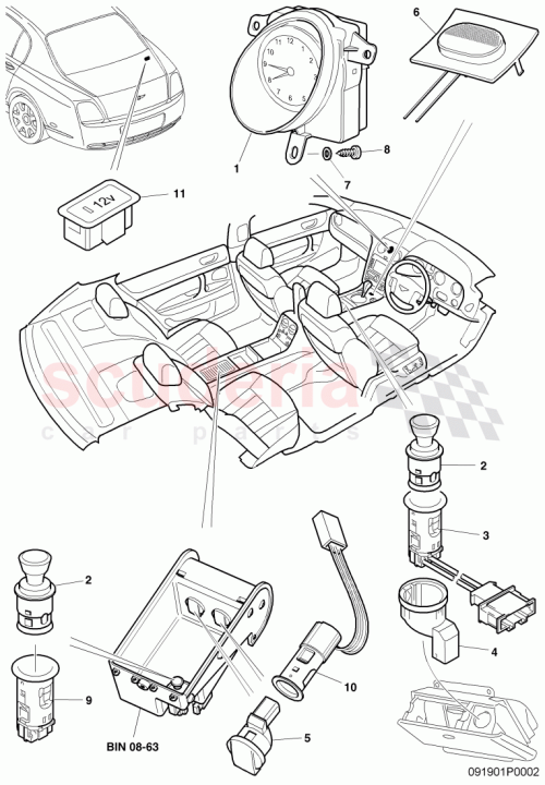 Part Diagram for Bentley N10594701