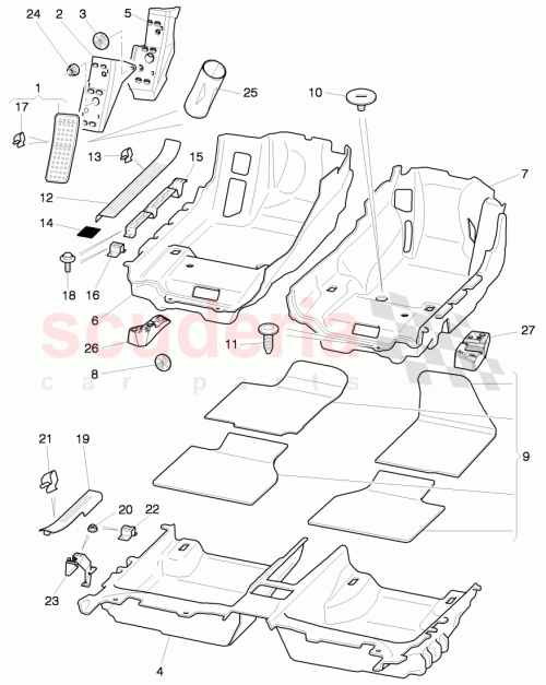 Part Diagram for Bentley 3W2864777K
