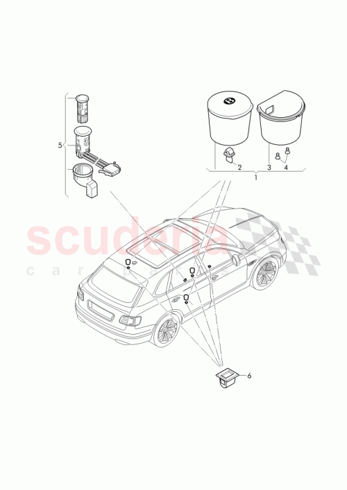 Part Diagram for Bentley 3Y0 857 307 B
