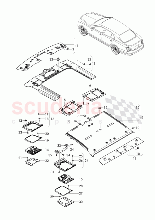 Part Diagram for Bentley 3Y5 867 068 G