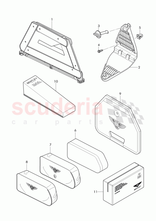 Part Diagram for Bentley 3W7860281A