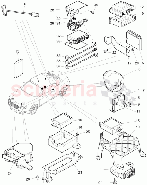 Part Diagram for Bentley 3W7 971 586