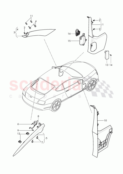 Part Diagram for Bentley 3W2863630