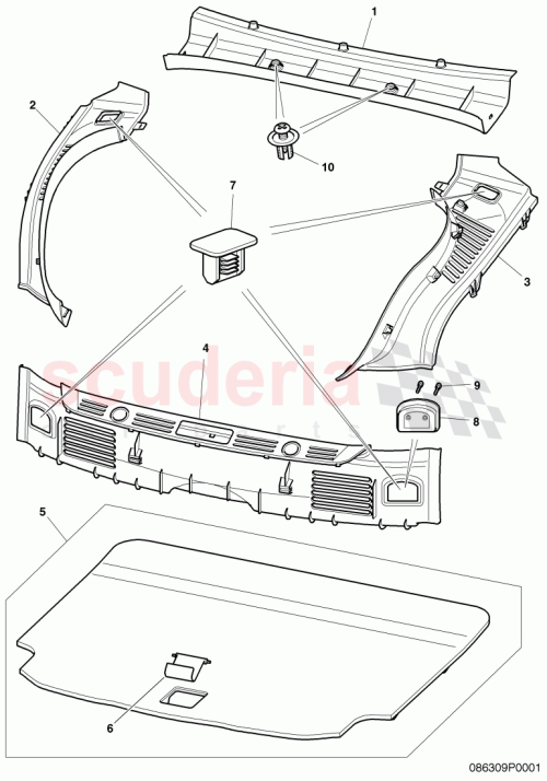 Part Diagram for Bentley 3W8863721E