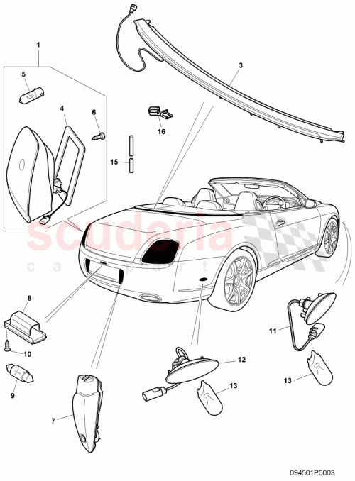 Part Diagram for Bentley 3W7945095H