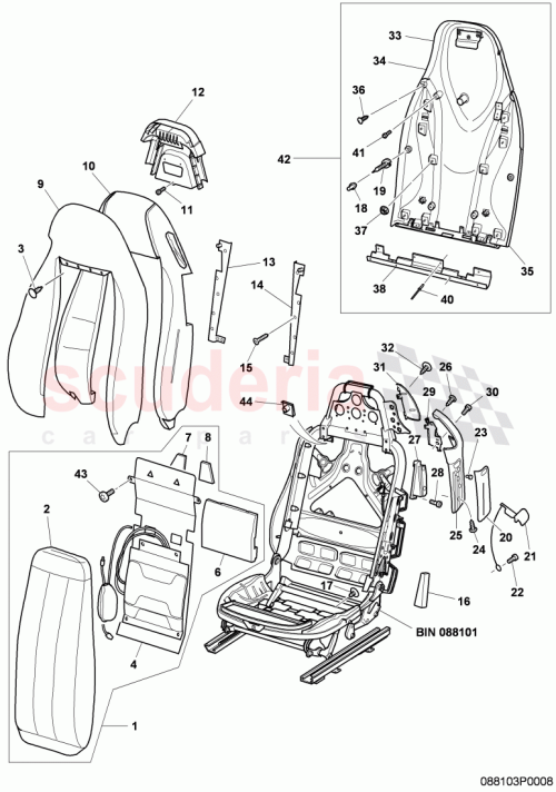 Part Diagram for Bentley 3W3881647B