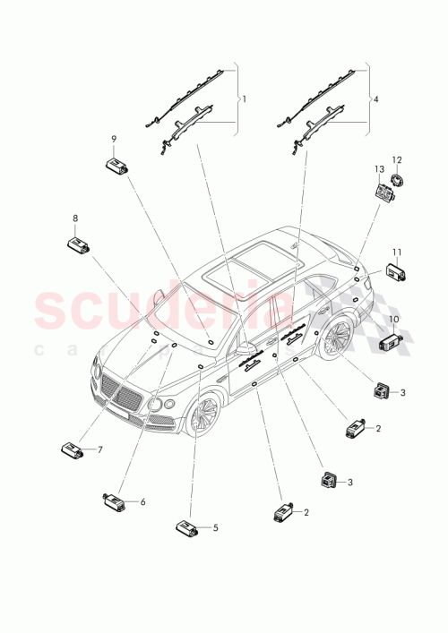 Part Diagram for Bentley 8W0 947 415 A