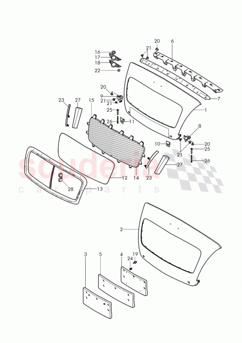 Part Diagram for Bentley 3W3853683