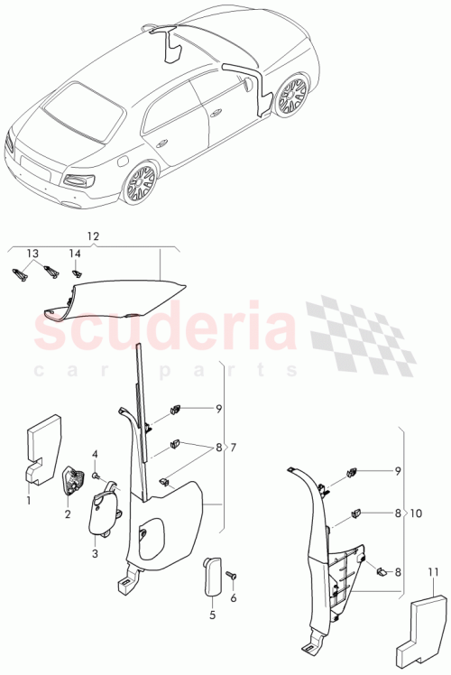 Part Diagram for Bentley 4W0 863 502
