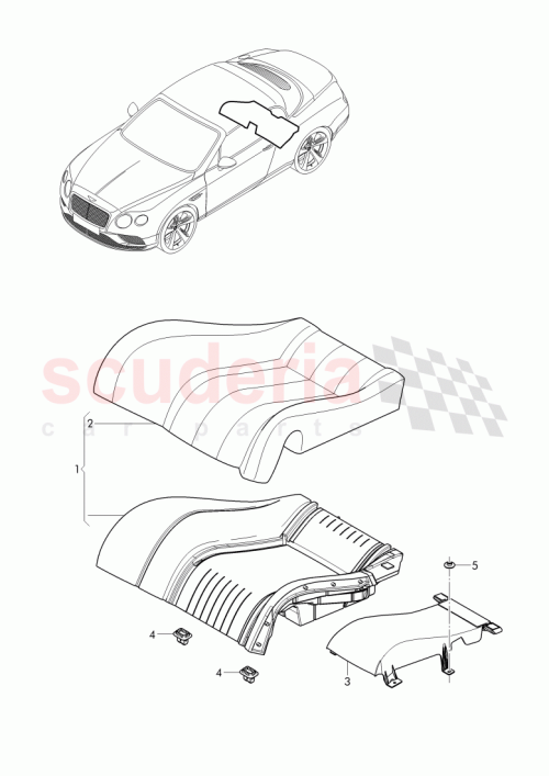 Part Diagram for Bentley 3W7 885 406 P