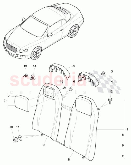 Part Diagram for Bentley 3W7 885 805 R