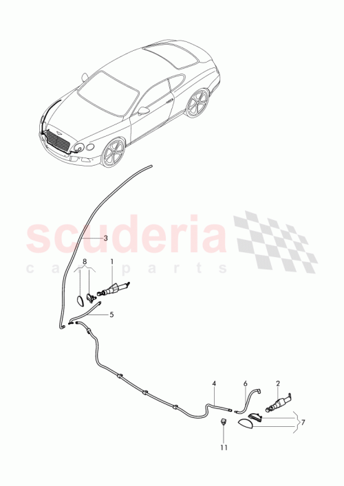 Part Diagram for Bentley 3W0955970N
