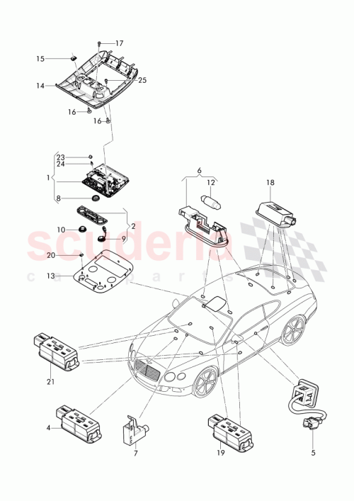 Part Diagram for Bentley 3W0 959 527 AP