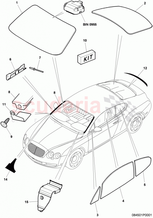 Part Diagram for Bentley 3W8854327E