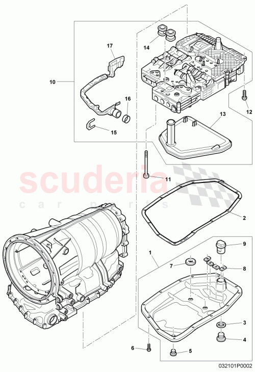 Part Diagram for Bentley 09E927760AC