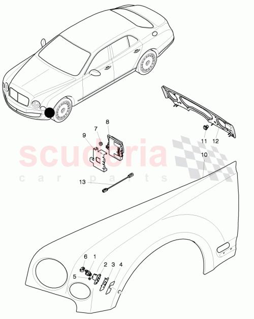 Part Diagram for Bentley 3Y0821222B